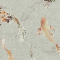 Koi Carp Linen Amber Fabric by the Metre